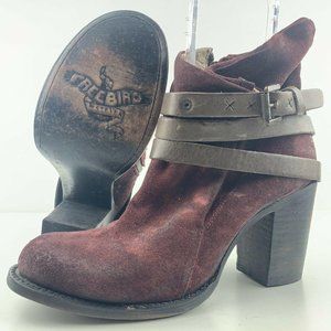 Freebird‎ by Steven Womens Boots Size 10 Blaze Leather Red Wine Distressed Rare